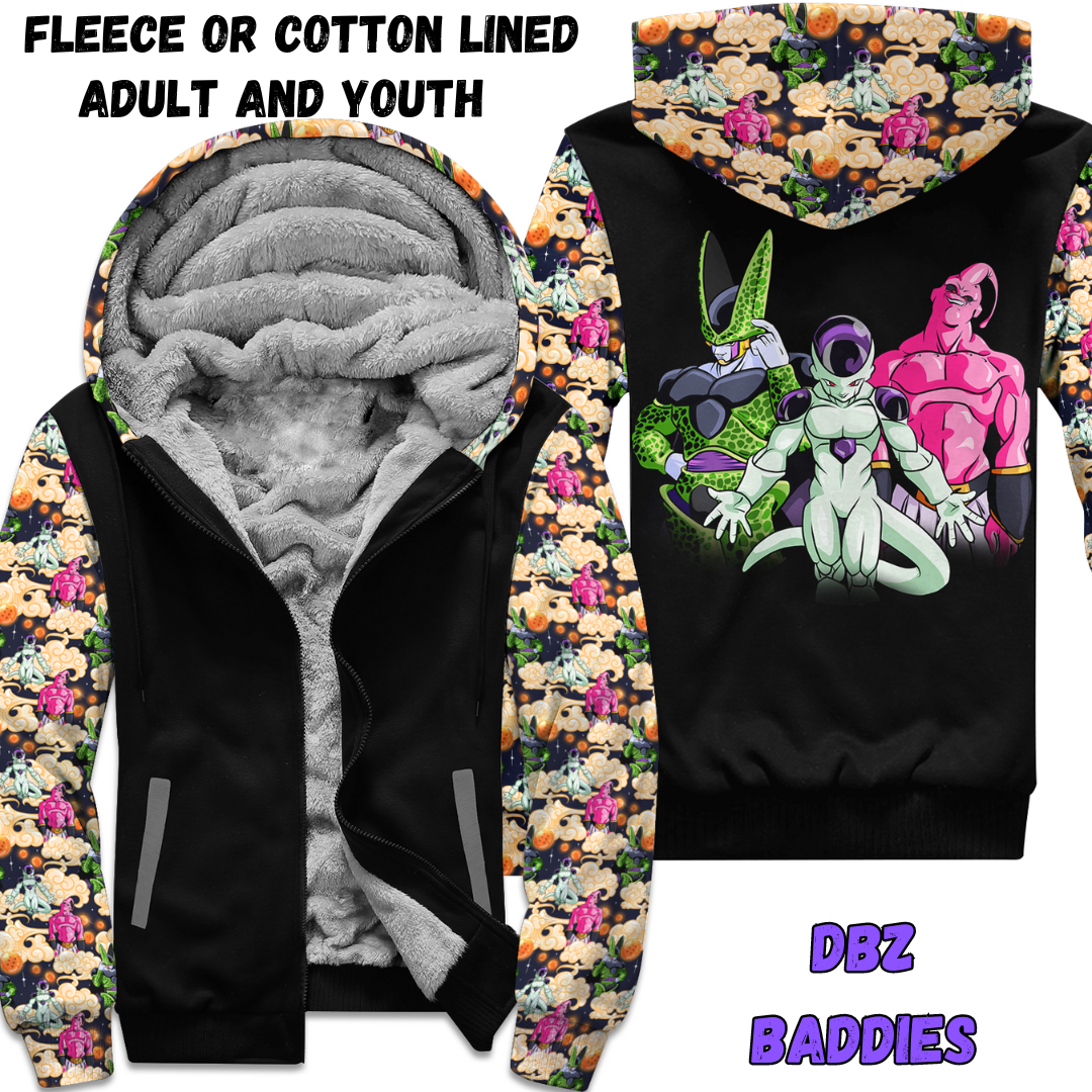 DBZ BADDIES- FLEECE/COTTON JACKET RUN 7-PREORDER CLOSING 11/27 ETA END JAN