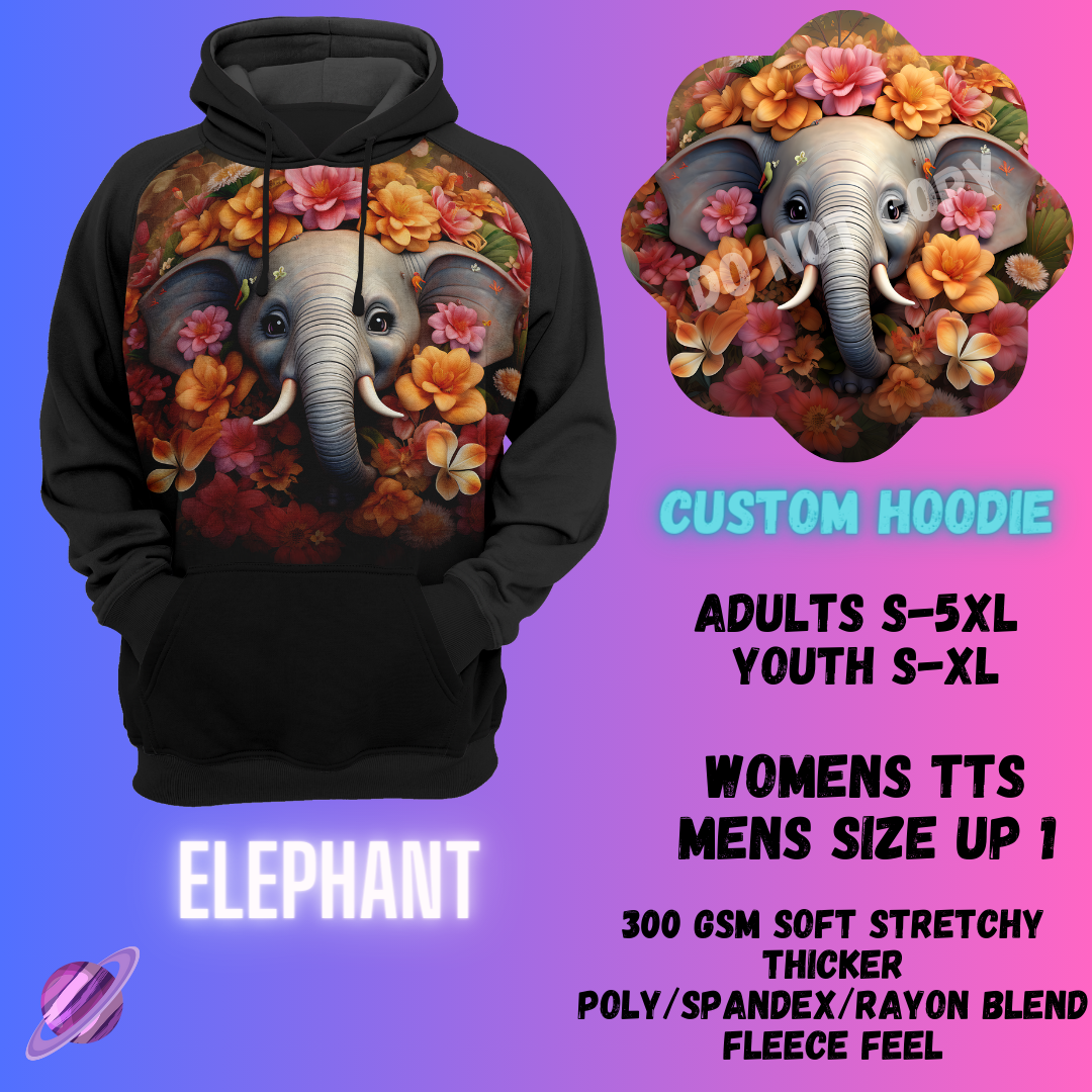 3D ART HOODIE RUN-ELEPHANT-PREORDER CLOSING 2/16