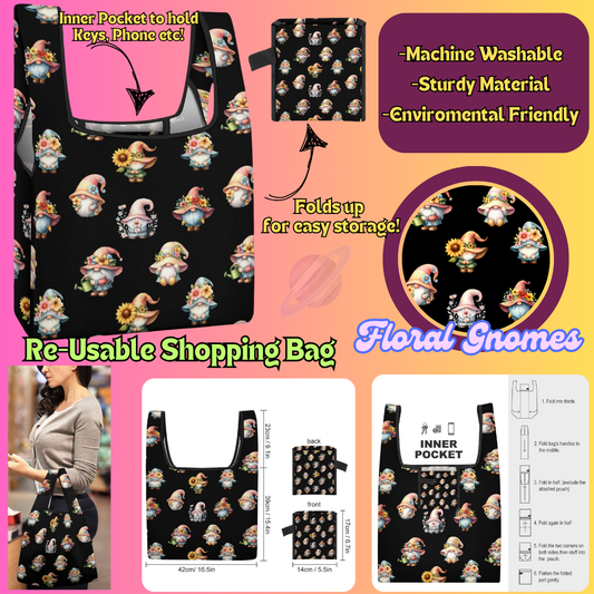 FLORAL GNOMES - Re-Usable Shopping Bags PREORDER Closing 1/15