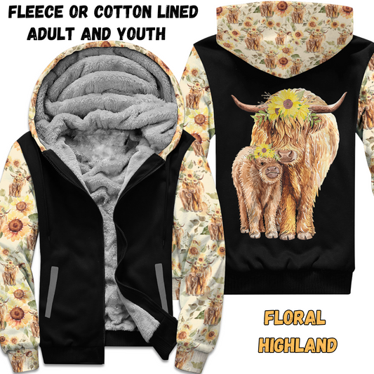 FLORAL HIGHLAND- FLEECE/COTTON JACKET RUN 7-PREORDER CLOSING 11/27 ETA END JAN