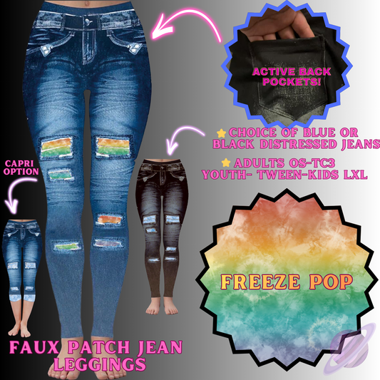 FREEZE POP-FAUX JEAN LEGGING-PREORDER CLOSING 12/2