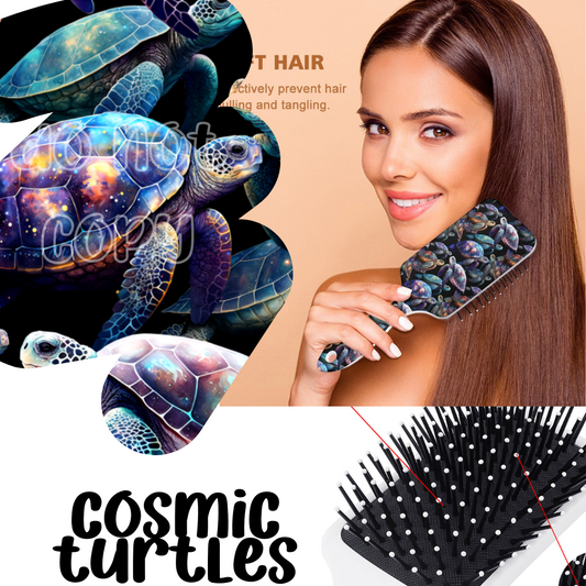 COSMIC TURTLES - CUSTOM HAIR BRUSHES - PREORDER CLOSING 11/8 ETA EARLY DEC