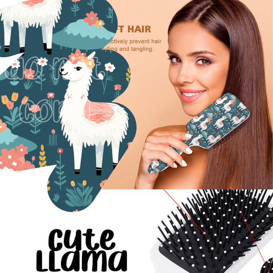 CUTE LLAMAS - CUSTOM HAIR BRUSHES - PREORDER CLOSING 11/8 ETA EARLY DEC