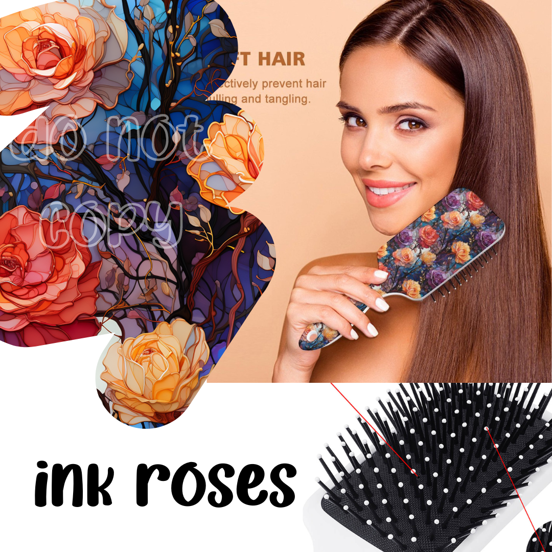 INK ROSES - CUSTOM HAIR BRUSHES - PREORDER CLOSING 11/8 ETA EARLY DEC