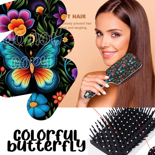 COLORFUL BUTTERFLY - CUSTOM HAIR BRUSHES - PREORDER CLOSING 11/8 ETA EARLY DEC