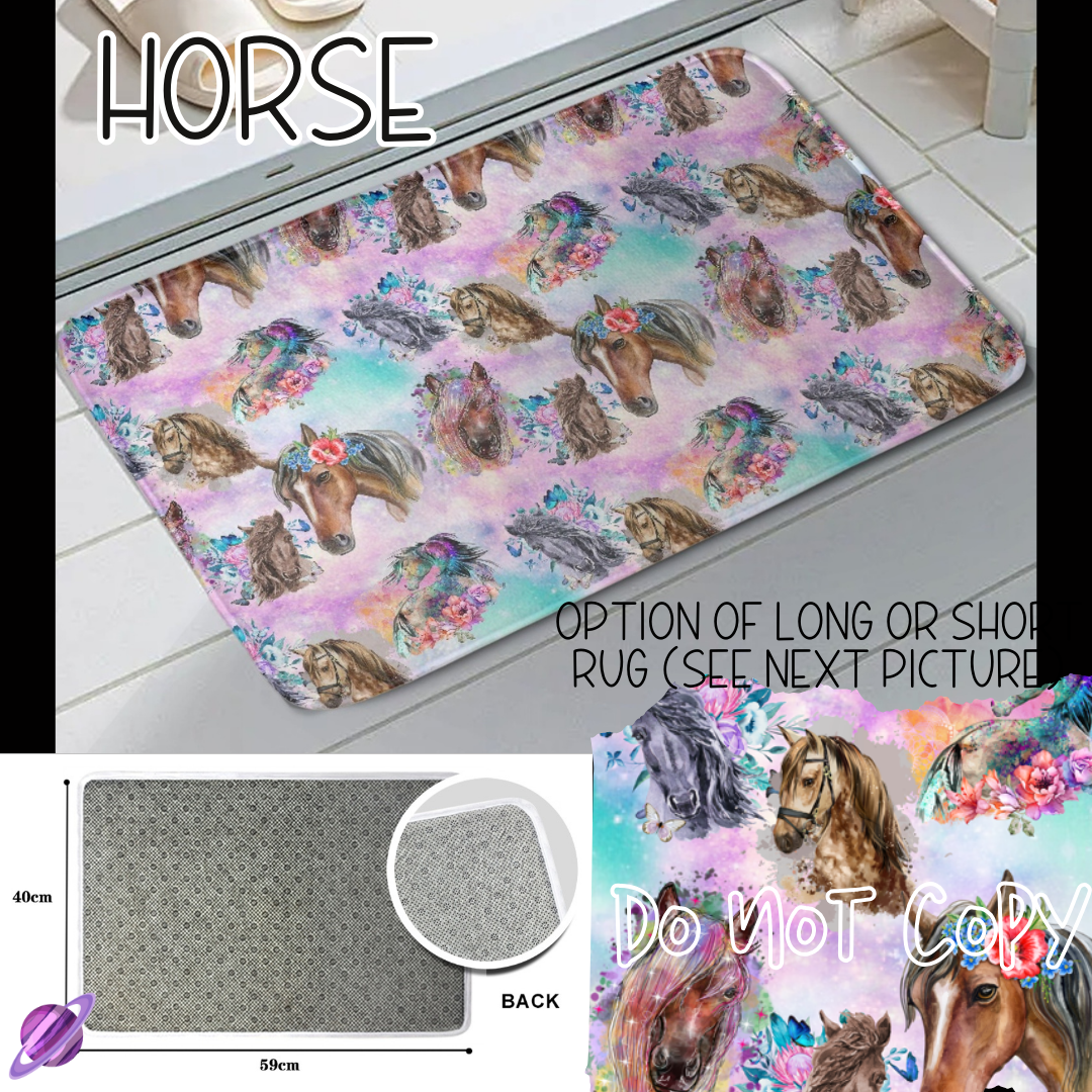 HORSE- SHORT/LONG FLOOR MAT PREORDER CLOSING 1/14