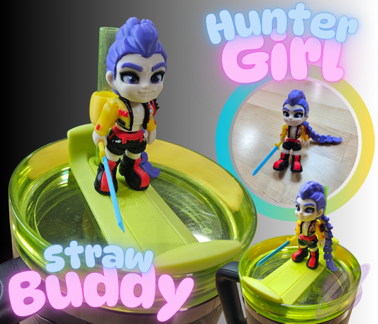 HUNTER GIRL-3D PRINTED STRAW BUDDY