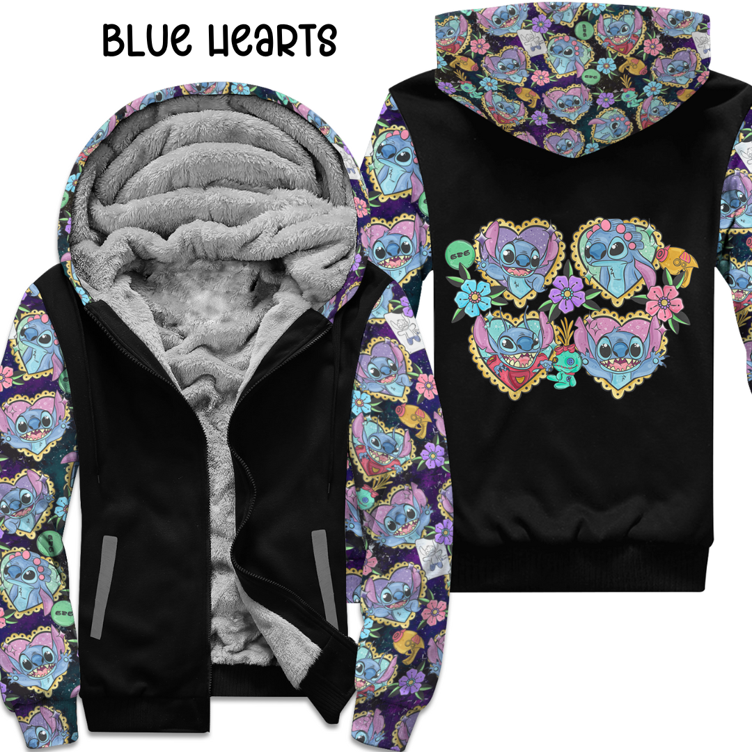 BLUE HEARTS - FLEECE/COTTON JACKET RUN 6-PREORDER CLOSING 9/20 ETA END NOV/EARLY DEC