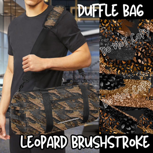 BAG RUN 2 - LEOPARD BRUSHSTROKES - DUFFLE BAG - PREORDER CLOSING 8/29 ETA END OF OCT/EARLY NOV