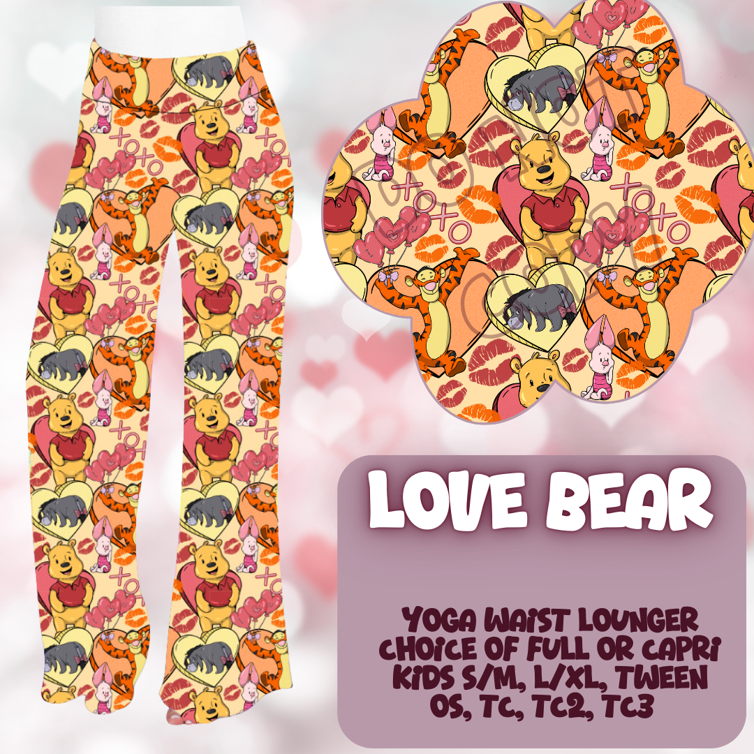 LOVE BEAR - LEGGING/JOGGER/LOUNGER - LOVE YOU RUN PREORDER CLOSING 11/30