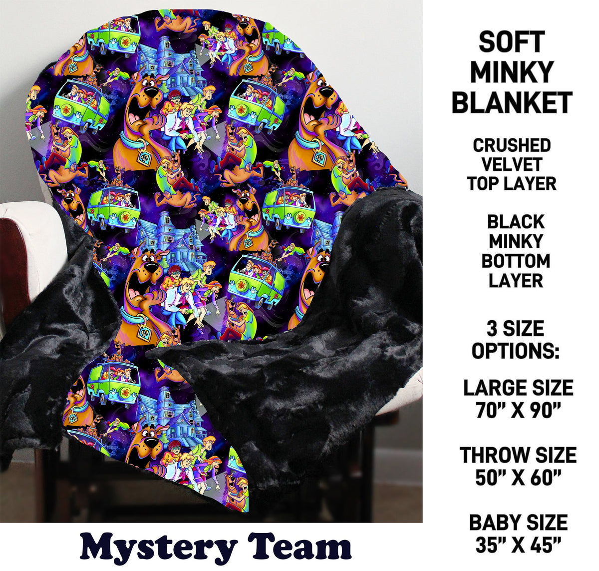 MN8K - Mystery Team Minky Blanket - Preorder Due 10/18 ETA: Early Dec