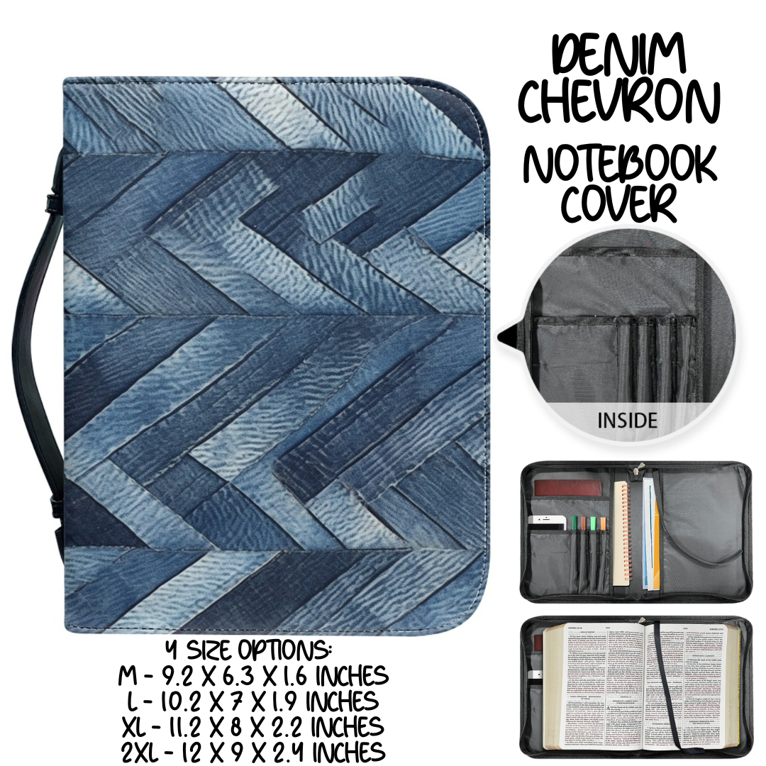 DENIM CHEVRON - NOTEBOOK COVERS PREORDER CLOSING 10/5 ETA EARLY DEC