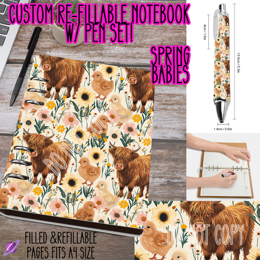 Spring Babies -Matching Notebook & Pen Sets