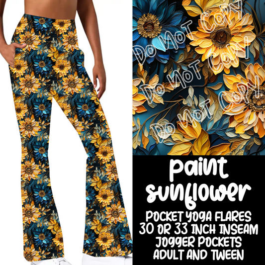 PAINT SUNFLOWER -YOGA FLARES - FLARES 4 - PREORDER CLOSING 11/24 ETA JANUARY