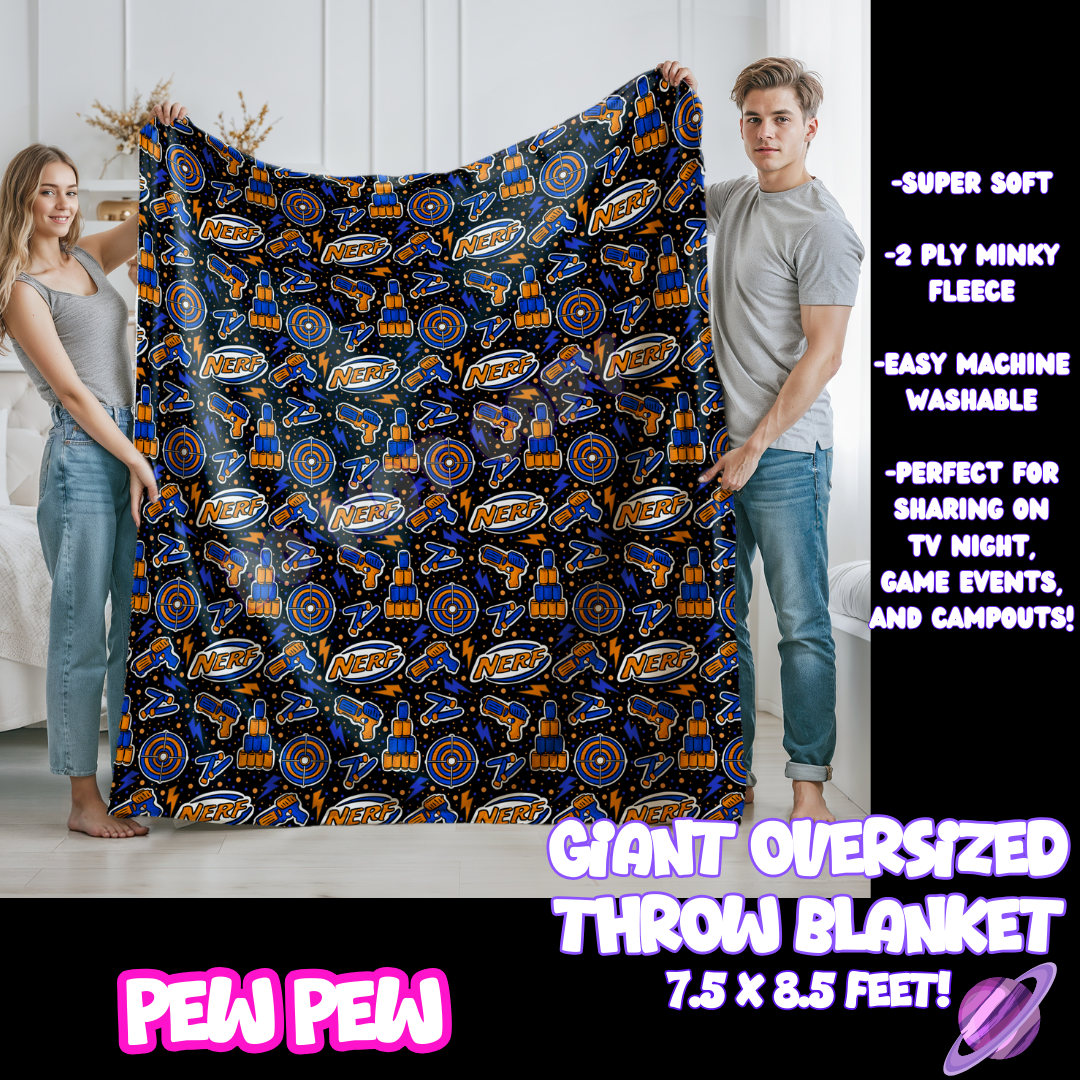 PINK EMBROIDERY - GIANT SHAREABLE THROW BLANKETS ROUND 10-PREORDER CLOSING 12/2