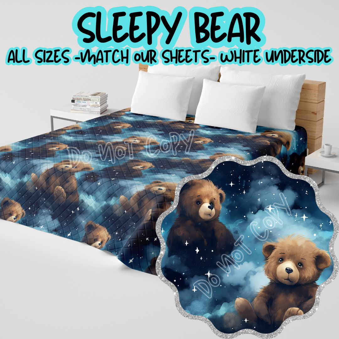 SLEEPY BEAR - CUSTOM QUILTS RUN 6 - PREORDER CLOSING 11/3