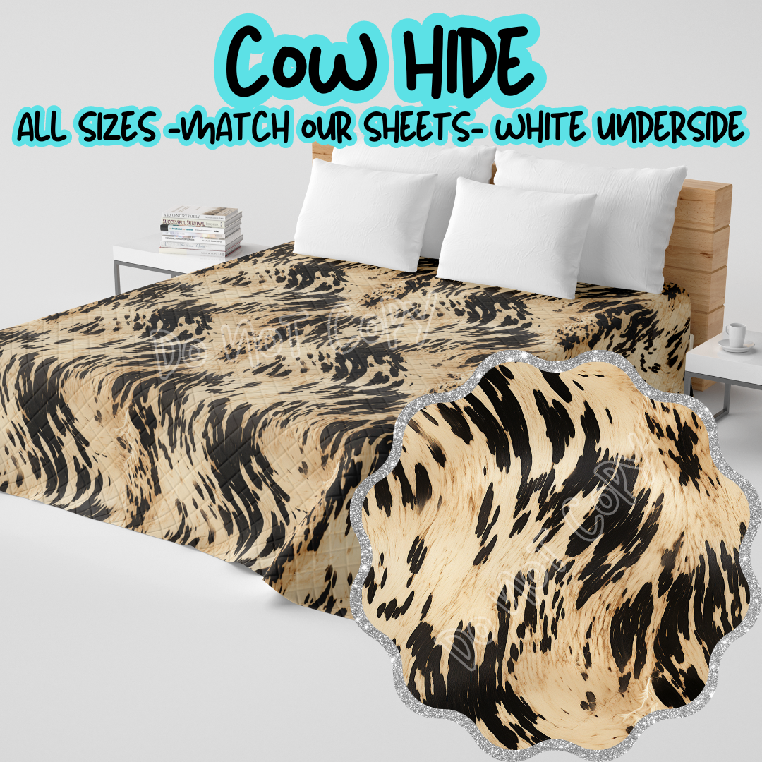 COW HIDE - CUSTOM QUILTS RUN 6 - PREORDER CLOSING 11/3