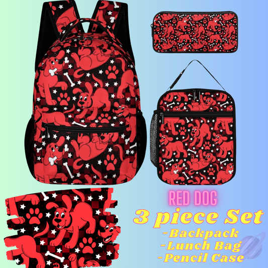 RED DOG-3 PIECE BACKPACK SET-PREORDER CLOSING 7/3
