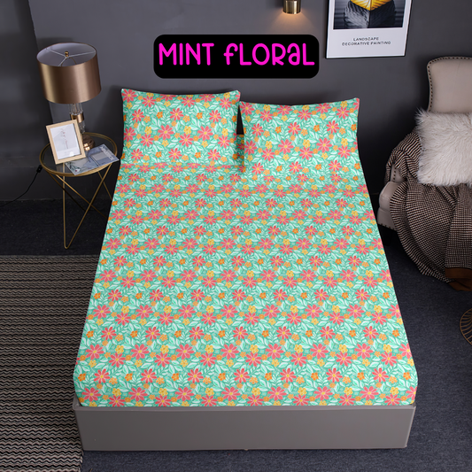 MINT FLORAL - CUSTOM SHEET SETS RUN 5 - PREORDER CLOSING 10/15