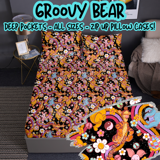 GROOVY BEAR - CUSTOM SHEET SETS RUN 6 - PREORDER CLOSING 11/3