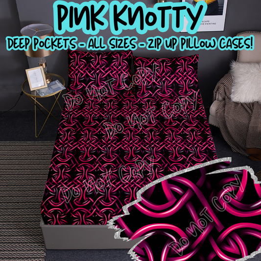 PINK KNOTTY - CUSTOM SHEET SETS RUN 6 - PREORDER CLOSING 11/3