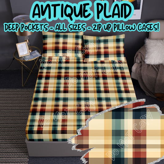 ANTIQUE PLAID - CUSTOM SHEET SETS RUN 6 - PREORDER CLOSING 11/3