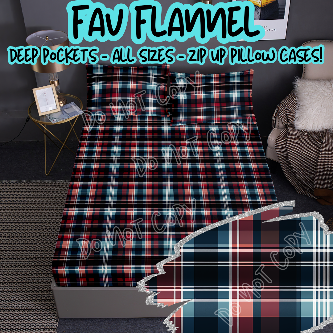 FAV FLANNEL - CUSTOM SHEET SETS RUN 6 - PREORDER CLOSING 11/3