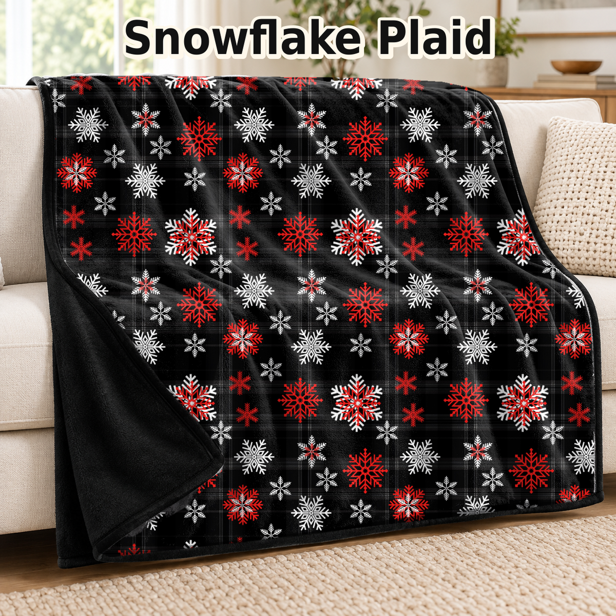 Snowflake Plaid-Soft Throw Blanket 14 Run-Due 9/28