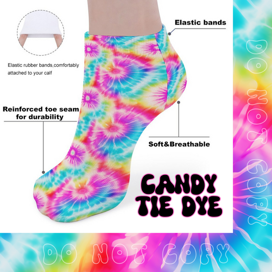 CANDY TIE DYE - CUSTOM PRINTED SOCKS PREORDER CLOSING 11/1 ETA END DEC/EARLY JAN