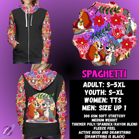 SPAGHETTI - ZIP UP HOODIE OUTFIT RUN PREORDER CLOSES 1/26