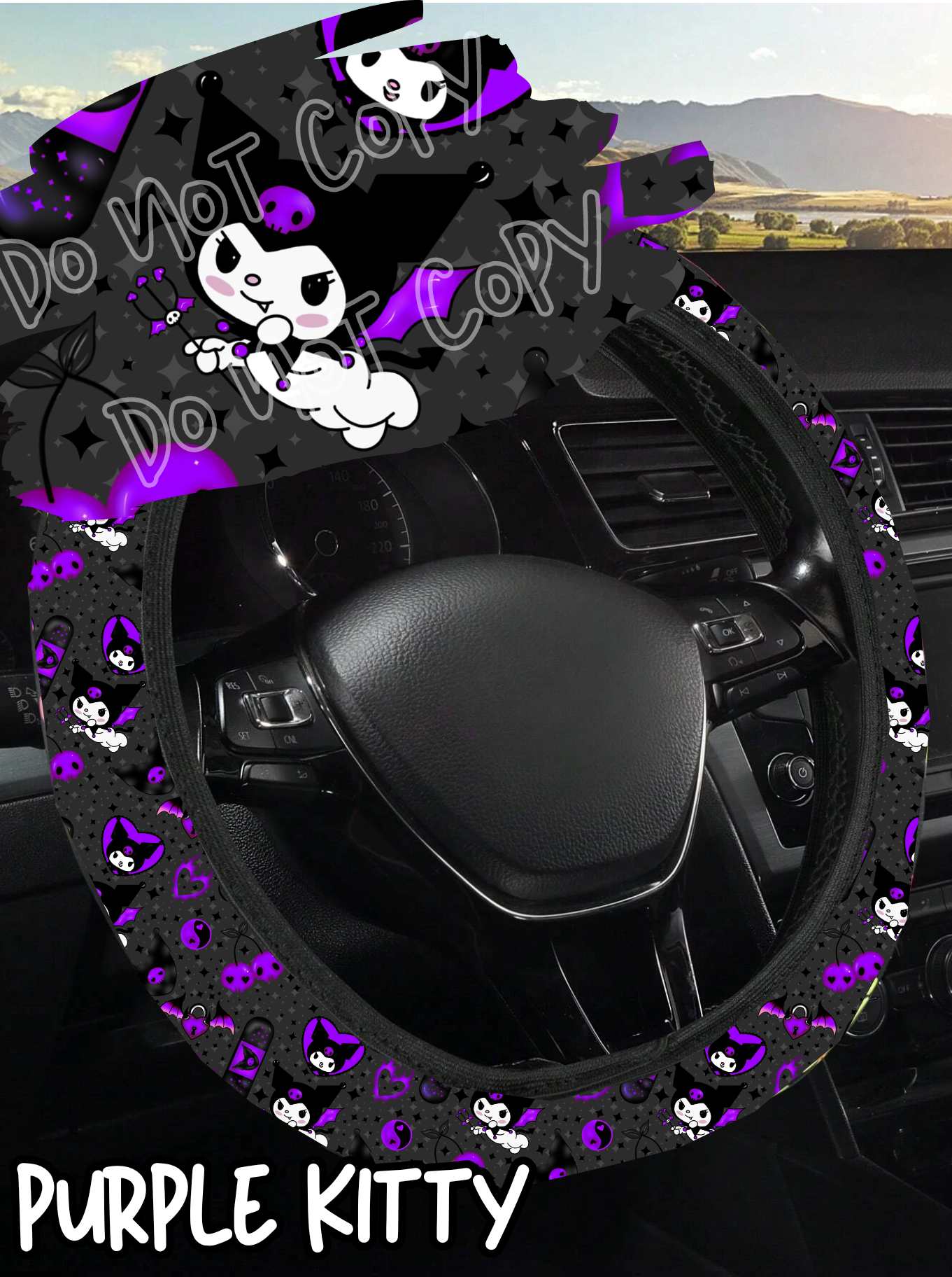 Purple Kitty - Steering Wheel Cover Preorder Round 3 Closing 10/25 ETA Early Dec