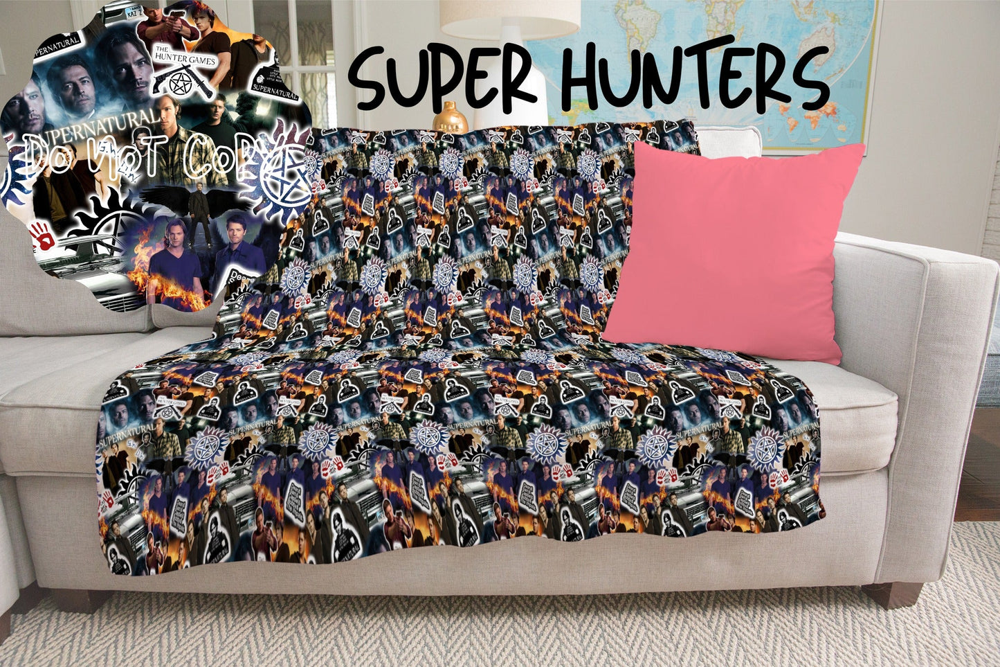 SUPER HUNTERS- GIANT SHAREABLE THROW BLANKETS PREORDER CLOSING 1/12