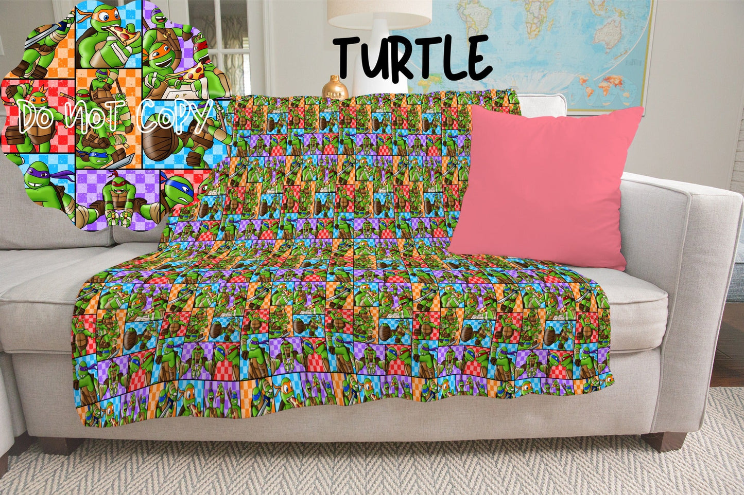 TURTLE- GIANT SHAREABLE THROW BLANKETS PREORDER CLOSING 1/12