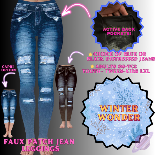 WINTER WONDER-FAUX JEAN LEGGING-PREORDER CLOSING 12/2