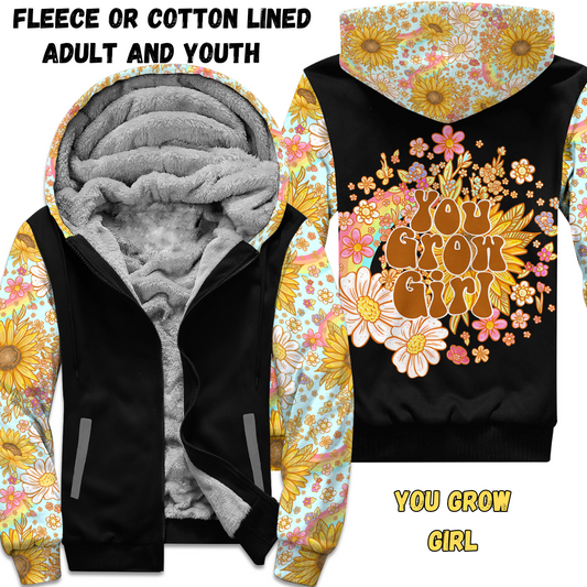 YOU GROW GIRL- FLEECE/COTTON JACKET RUN 7-PREORDER CLOSING 11/27 ETA END JAN