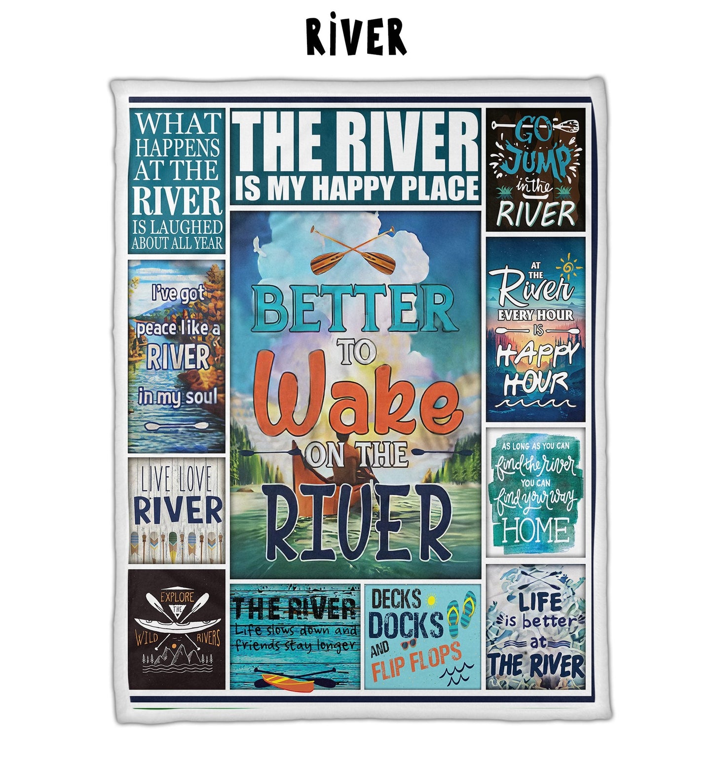 River - Letter Sherpa Blankets- Preorder Closing 9/18- ETA Mid/End Nov