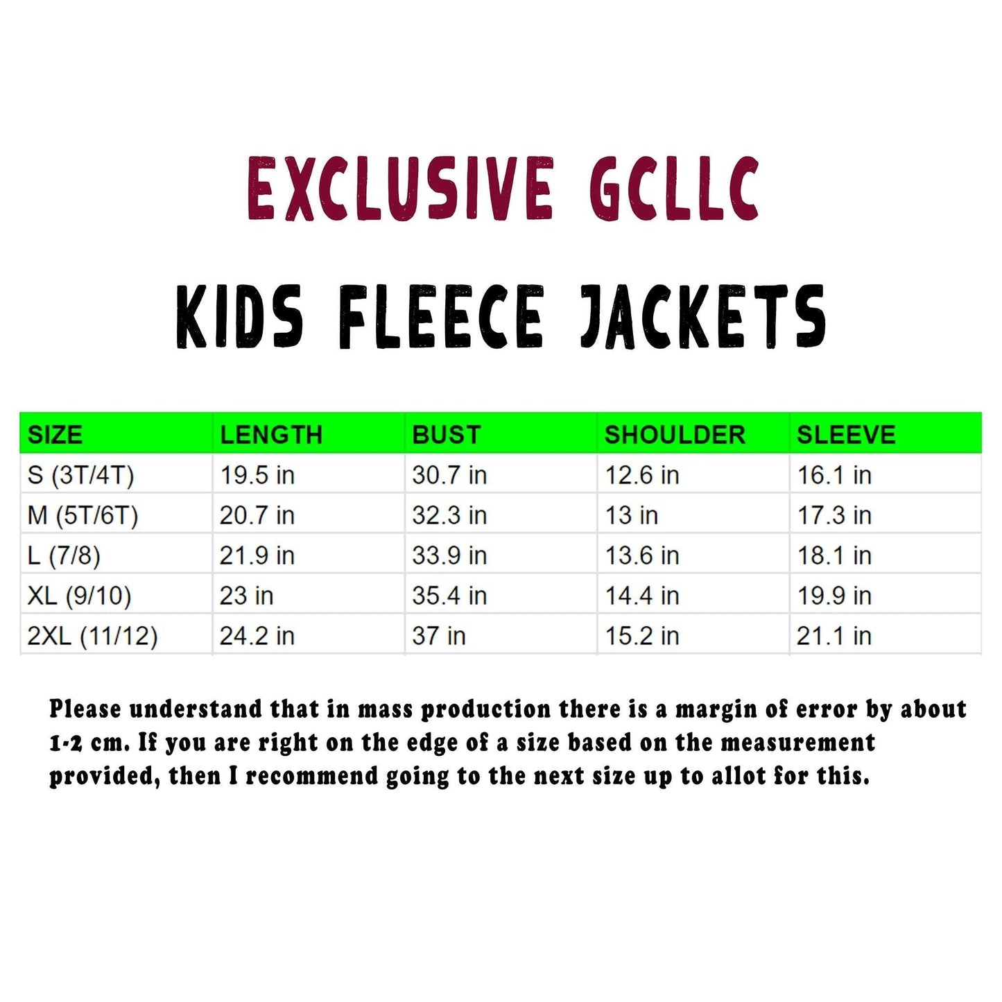 OOG-DOLL - FLEECE/COTTON JACKET RUN 6-PREORDER CLOSING 9/20 ETA END NOV/EARLY DEC