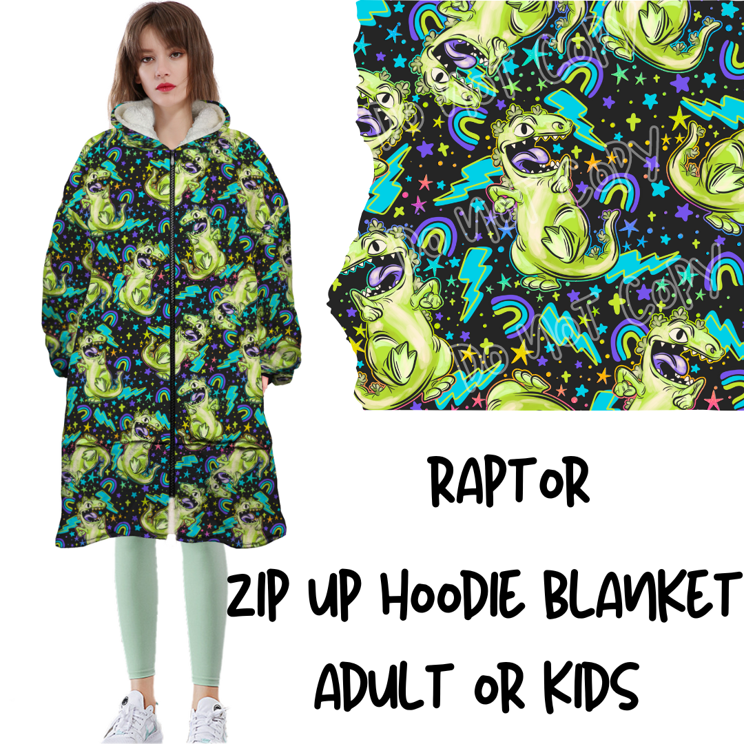 RAPTOR - ZIP UP HOODIE BLANKET 2 PREORDER CLOSING 9/13 ETA MID-END NOVEMBER