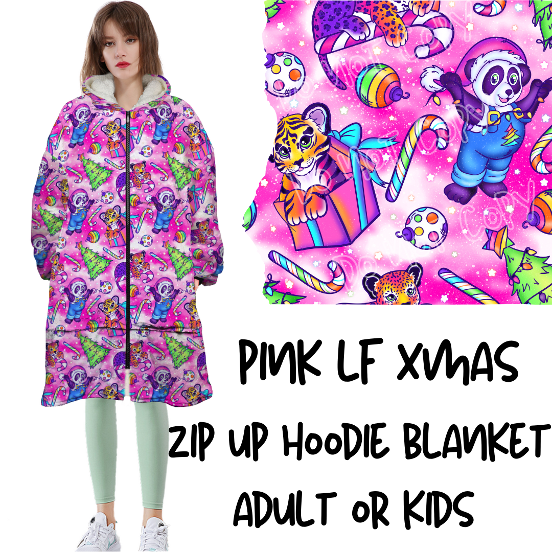 PINK LF XMAS - ZIP UP HOODIE BLANKET 2 PREORDER CLOSING 9/13 ETA MID-END NOVEMBER