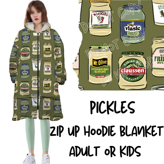 PICKLES - ZIP UP HOODIE BLANKET 2 PREORDER CLOSING 9/13 ETA MID-END NOVEMBER