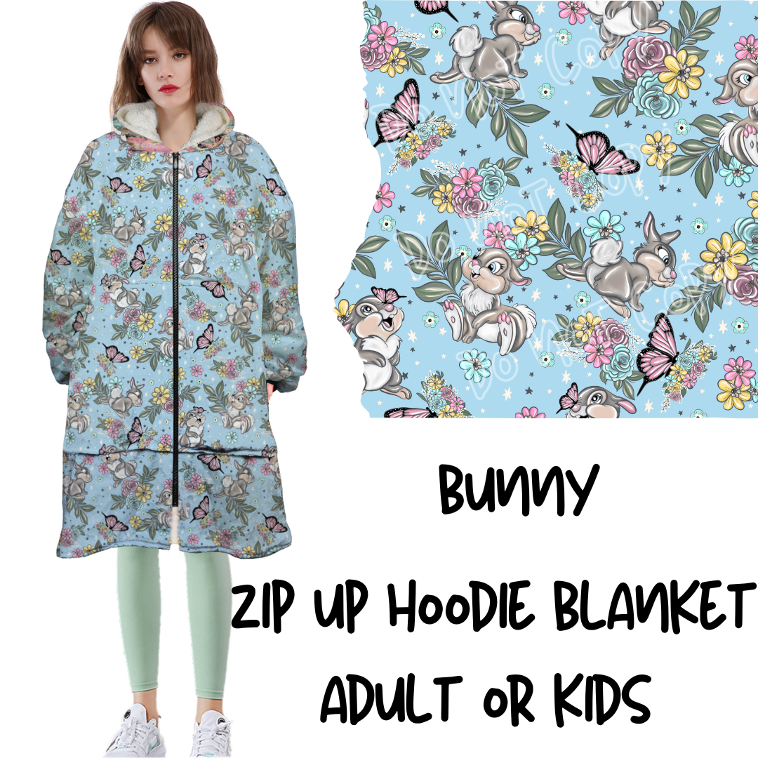 BUNNY - ZIP UP HOODIE BLANKET 2 PREORDER CLOSING 9/13 ETA MID-END NOVEMBER