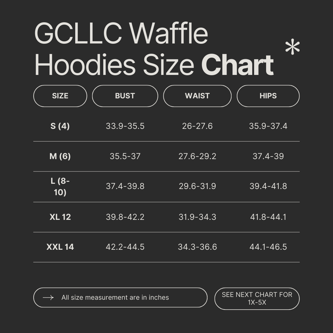 TOO MUCH - CUSTOM WAFFLE HOODIES PREORDER CLOSING 11/19