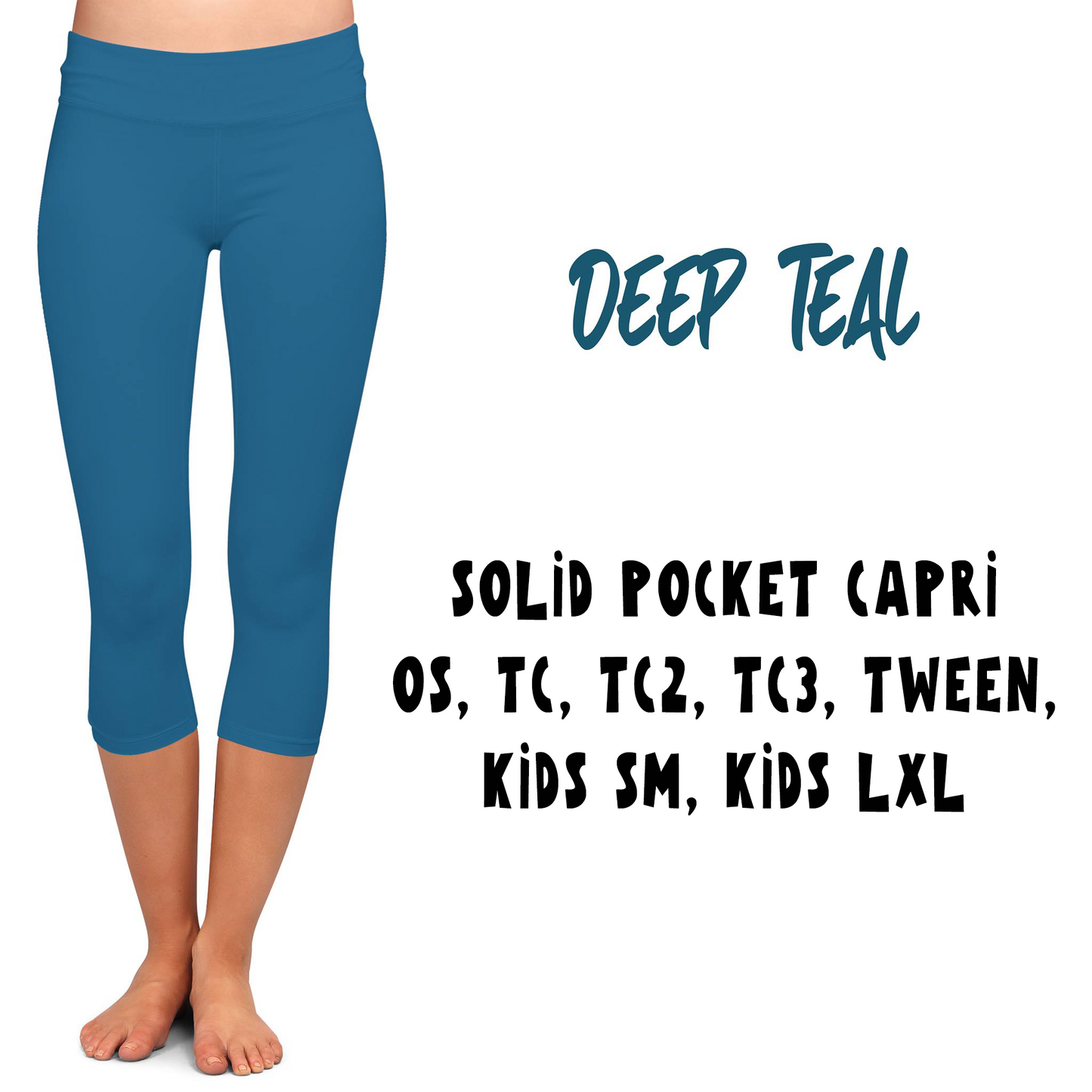 SPC RUN-TEAL- POCKET CAPRI- 2 OPTIONS