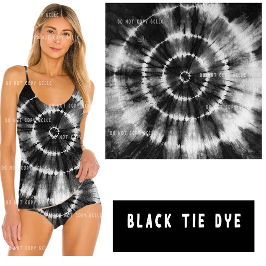 CAMI SETS/UNDERWEAR RUN- BLACK TIE DYE