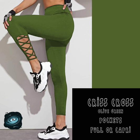 CRISS CROS RUN- OLIVE GREEN