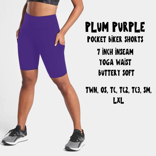 POCKET BIKER SHORTS-PLUM PURPLE