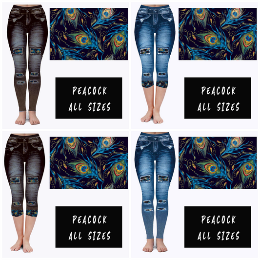 LEGGING JEAN RUN-PEACOCK (ACTIVE BACK POCKETS)