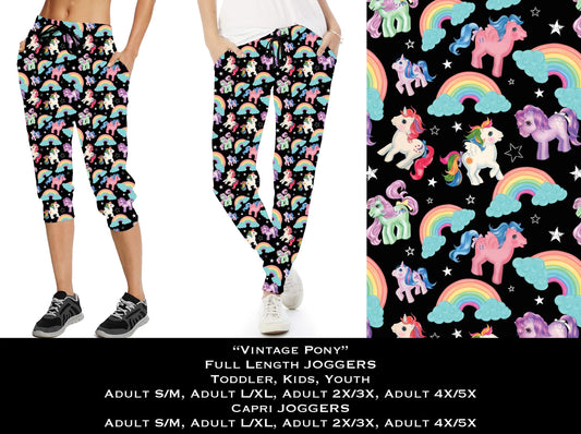 Vintage Pony Full & Capri Joggers