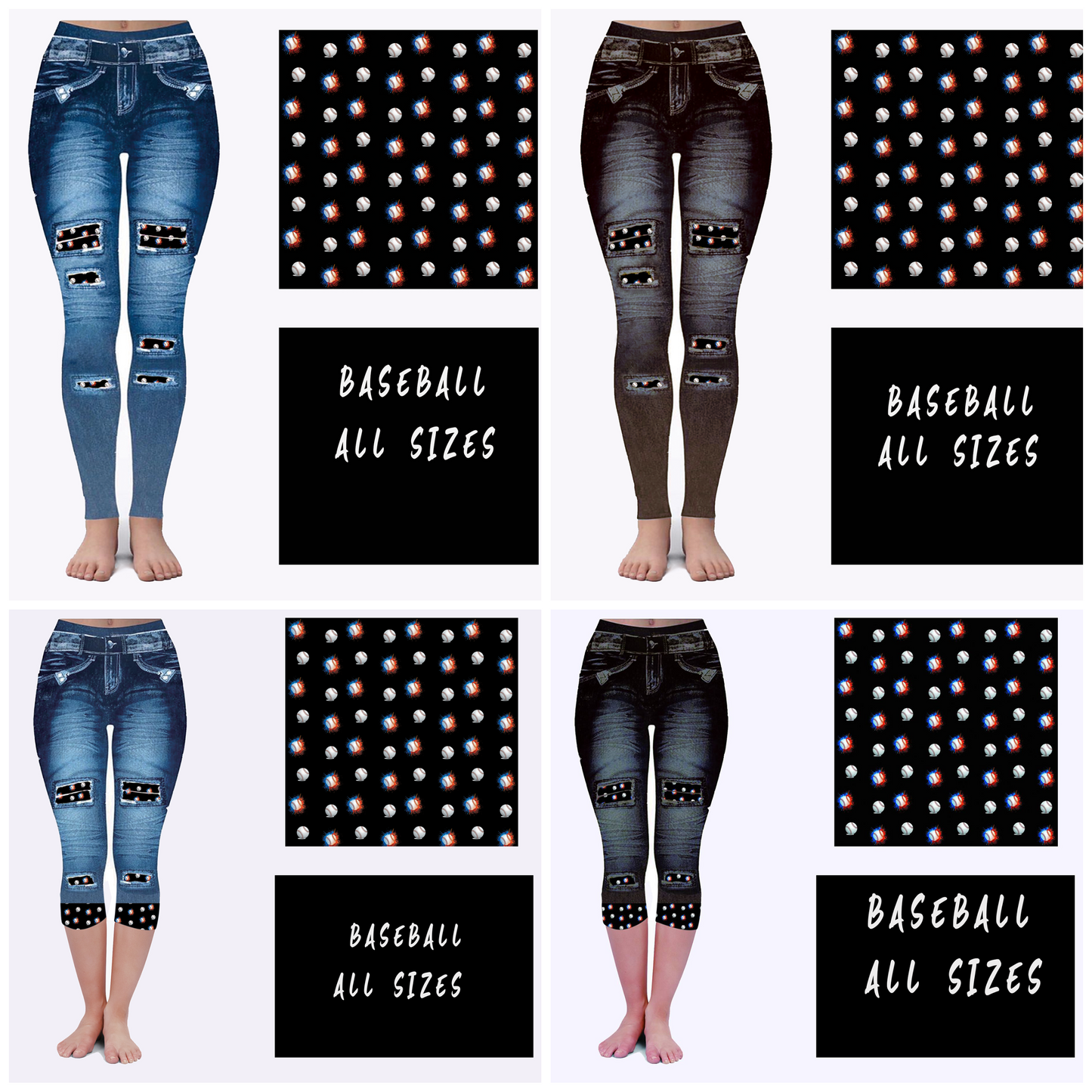 LEGGING JEAN RUN-BASEBALL (ACTIVE BACK POCKETS)