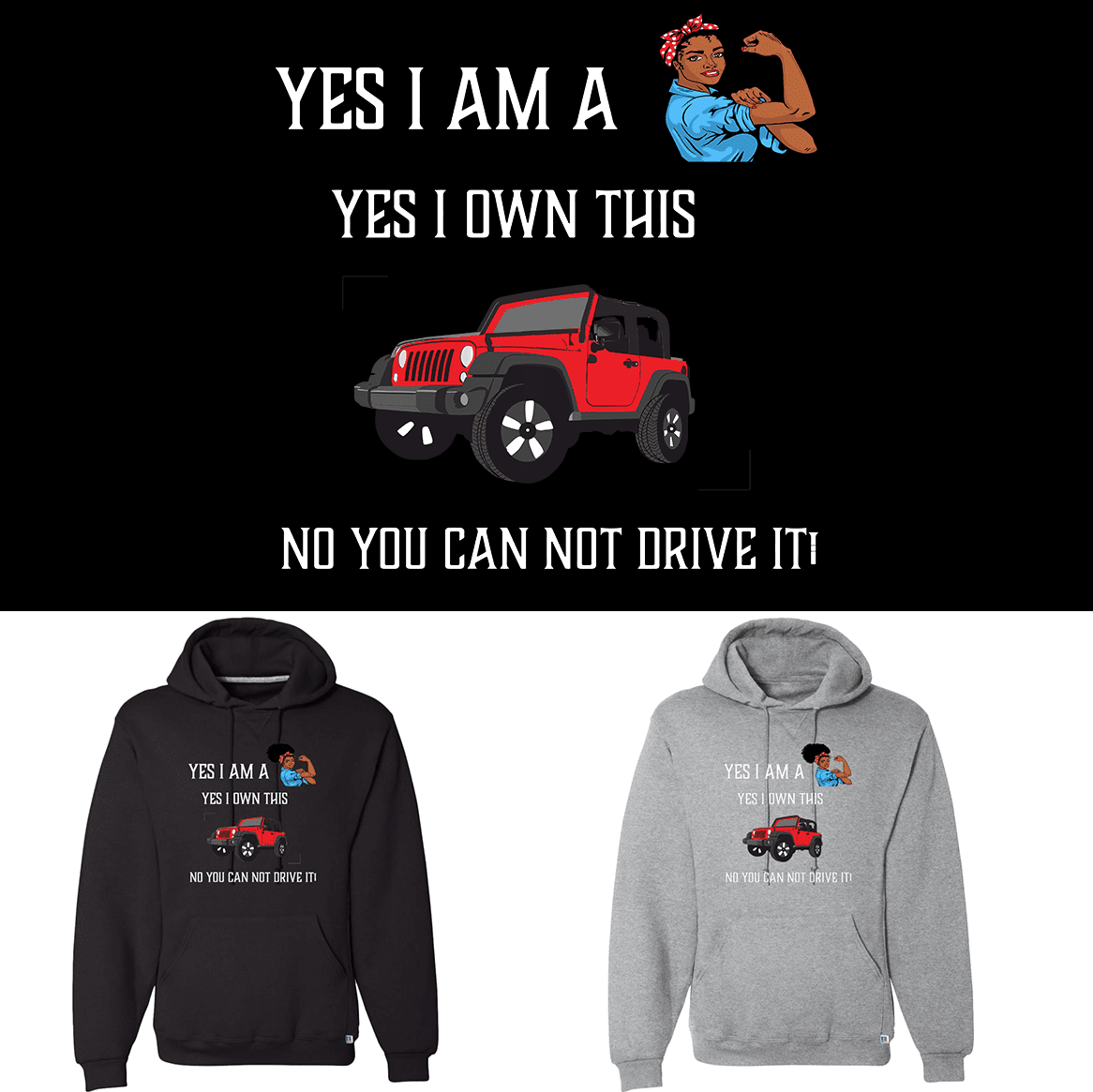 Yes, I own this offroad vehicle Made to Order - Hoodie Gray or Black v1